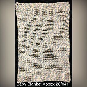 Baby Blanket approximately 28” x 41” - multi-colored